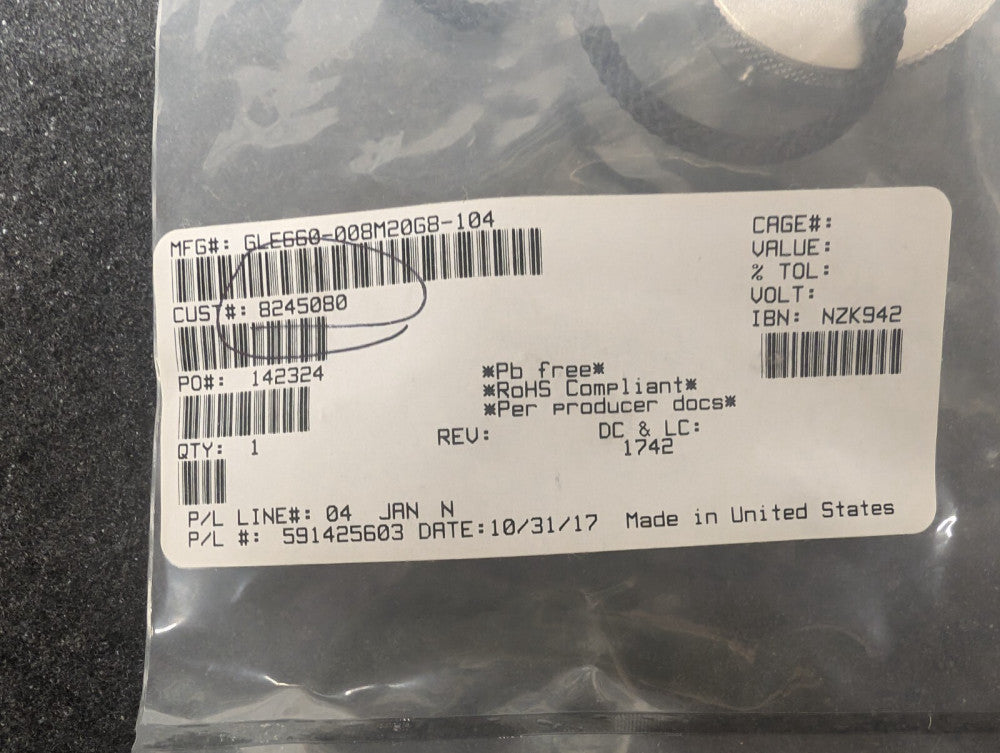 New, Glenair, 660-008M20G8-104, PROTECTIVE COVER