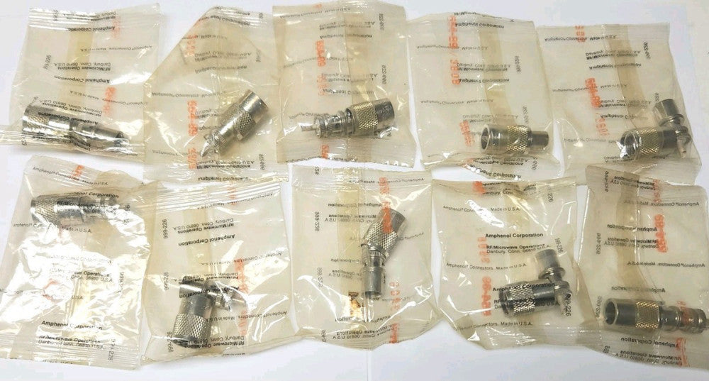 LOT OF 10 AMPHENOL 554-89 3608 Microwave Cable Connector 83-822 554 89 PL-252 49