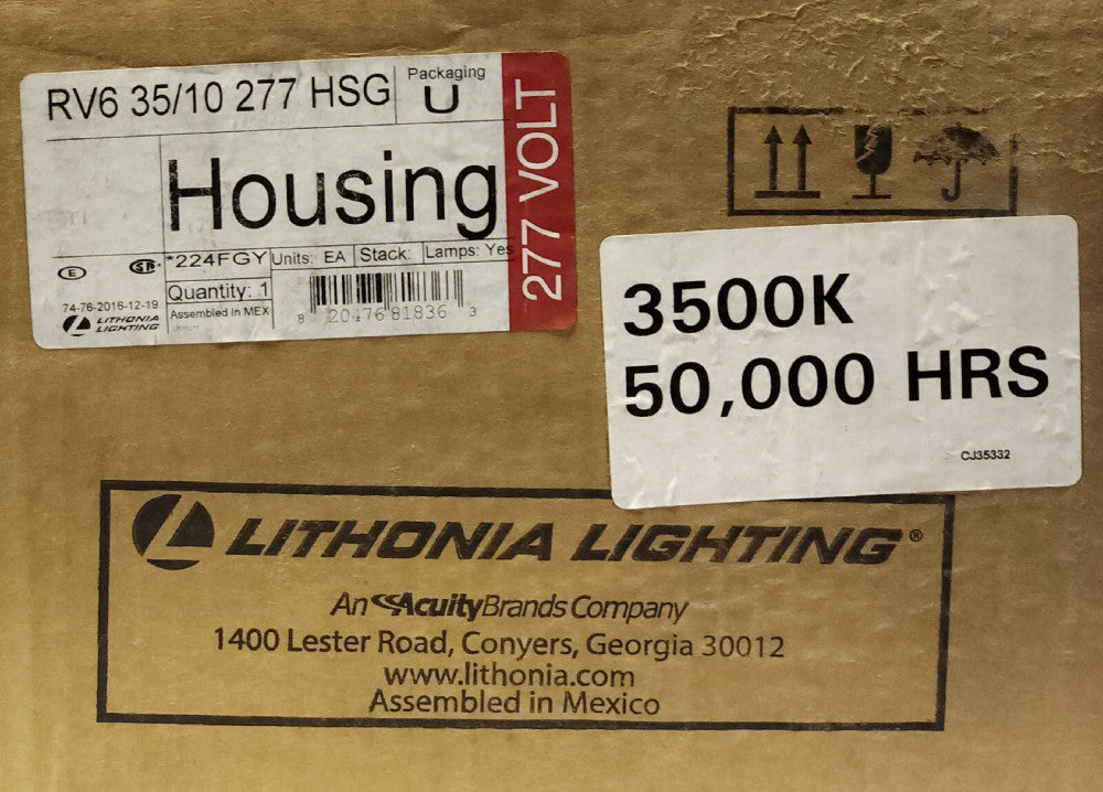 ACUITY Lithonia Lighting RV6 35/10 277 HSG 277 VAC 6" Housing Light 3500K 50,000