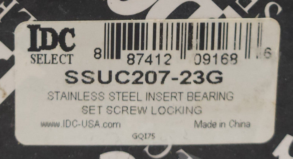 IDC SELECT SSUC207 23G Stainless Steel Insert Bearing