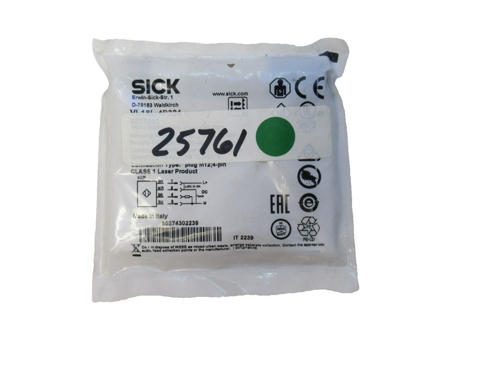 Sick VL18L-4P324 , VL18L4P324 10-30V Proximity Switch (New)