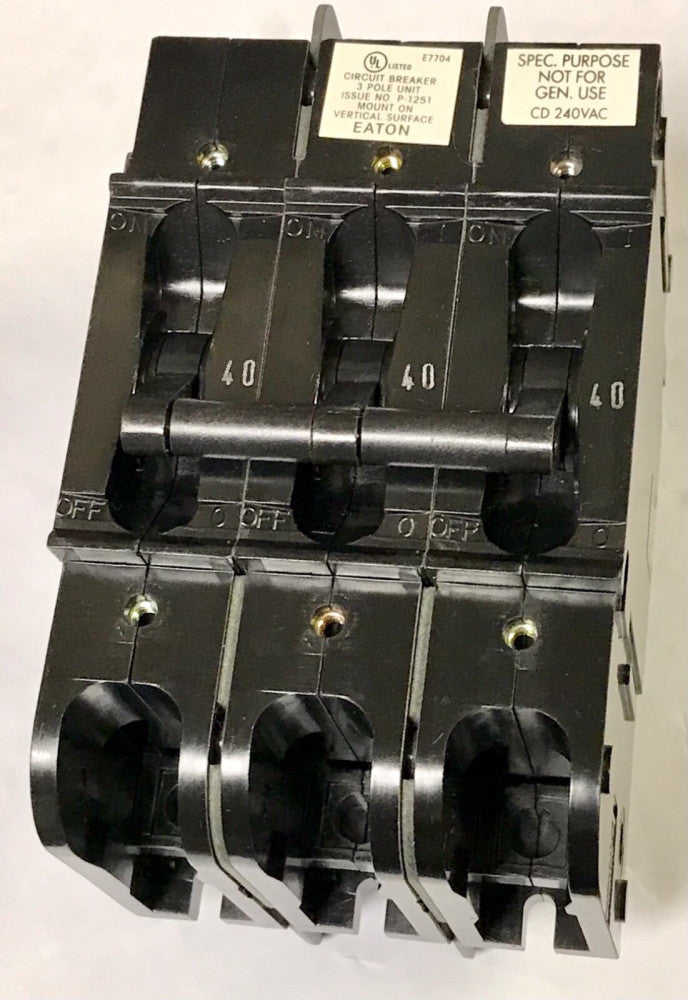 EATON HEINMANN CD3 Z369 2 3 Pole 40 AMP CD3 A2A3A3 DU 13221E8301-2