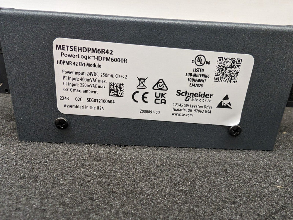 Used, SE, METSEHDPM6R42, POWERLOGIC HDPM6000R - HDPMR 42 Ckt Module