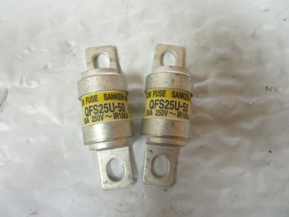 NEW LOT OF 2 SANKEN AIRPAX FUSE QFS25U-50 50A AMP 250V VOLT