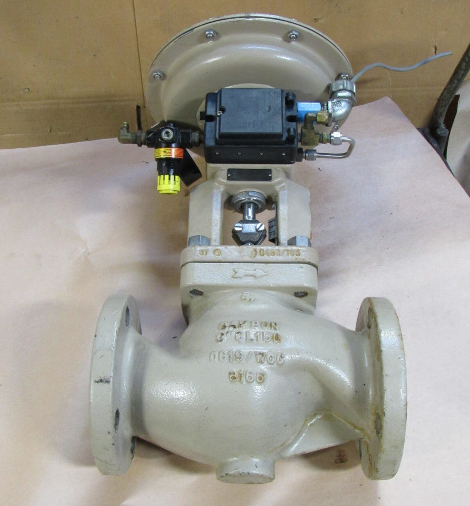 SAMSON ACTUATOR CONTROL VALVE 3241 3" 4 BOLT FLANGE W/ POSITIONER 3760