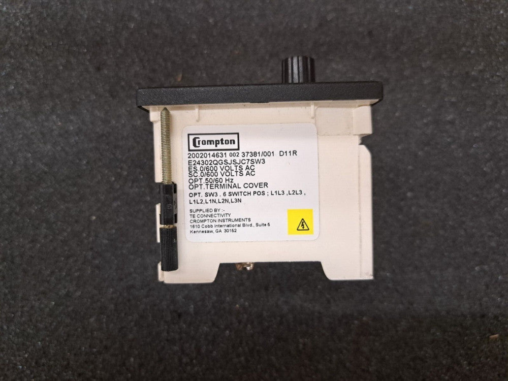 New, TE Connectivity, E243-02Q-G-SJ-SJ-C7-SW3, E243-72MM X 72MM Voltmeter
