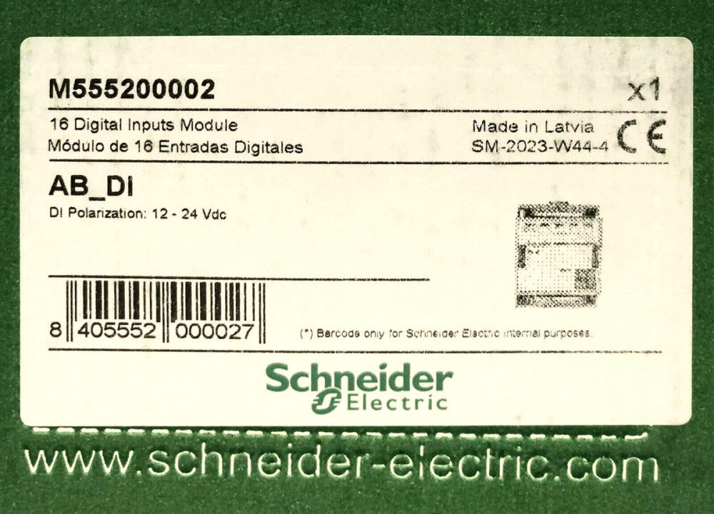 SCHNEIDER ELECTRIC M555200002 AB DI Saitel DR 16 Digital Input Module 12-24 VDC