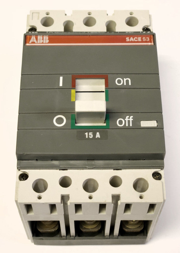 ABB S3N015TW SACE ISOMAX S3 N 150 3 Pole 15 AMP Circuit Breaker 1SDA037329R1