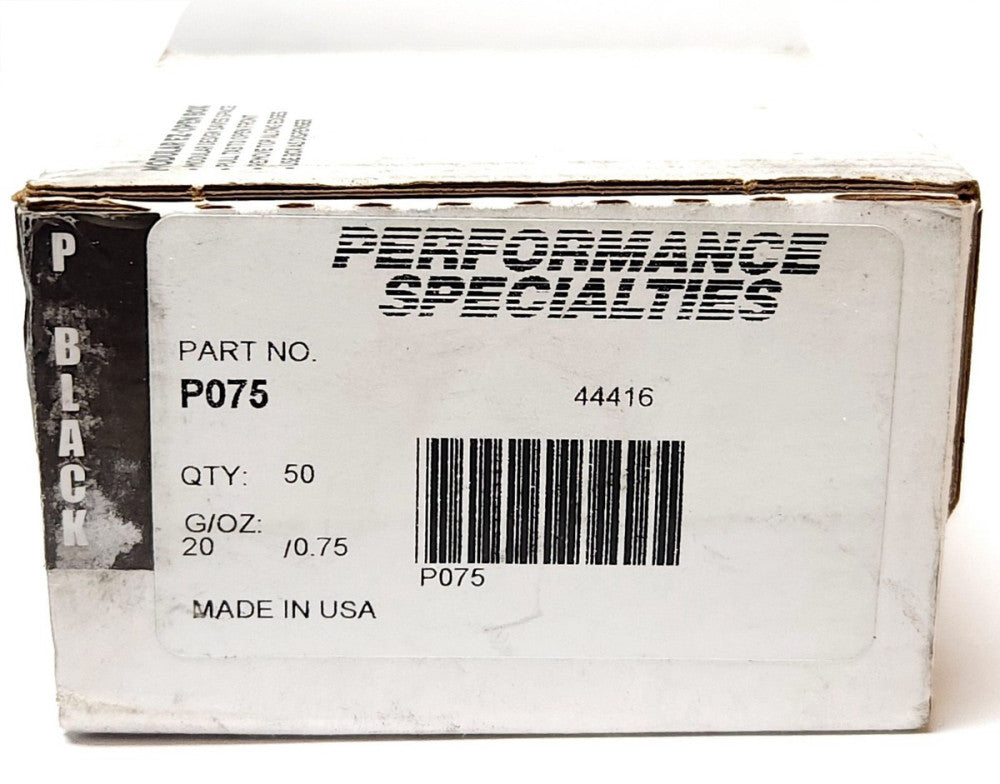 SEALED BOX PERFORMANCE SPECIALTIES BOX OF 50 P075 P BLACK LEAD Wheel Weights G/O