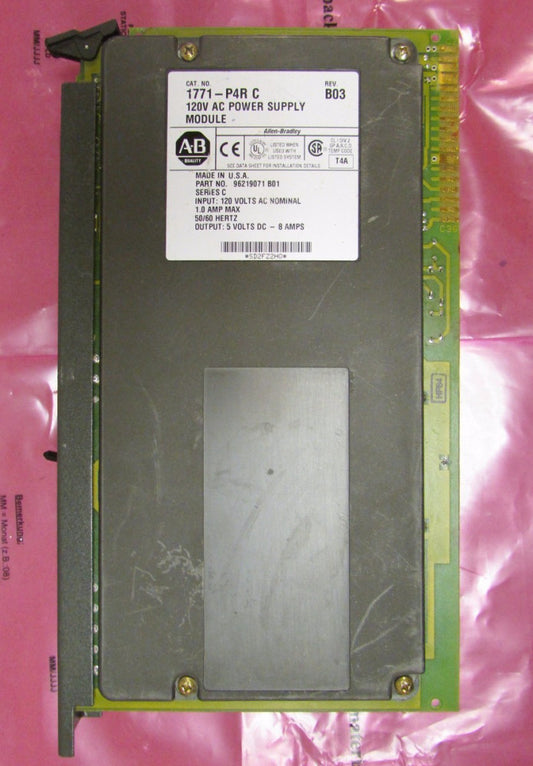 ALLEN BRADLEY Series C Rev B03 120V AC Power Supply 1771 P4R