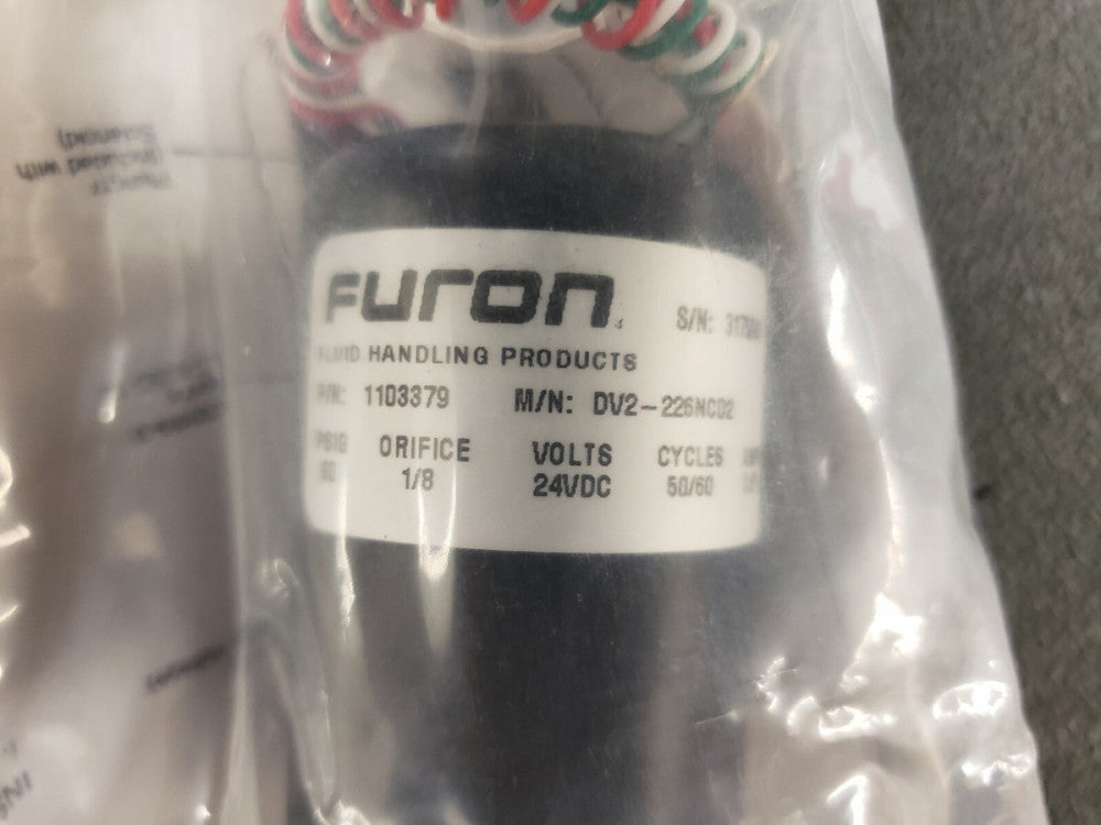 NEW, SAINT-GOBAIN, DV2-226NCD2, Furon - 2 way solenoid NC, 3/8" grab seal ports