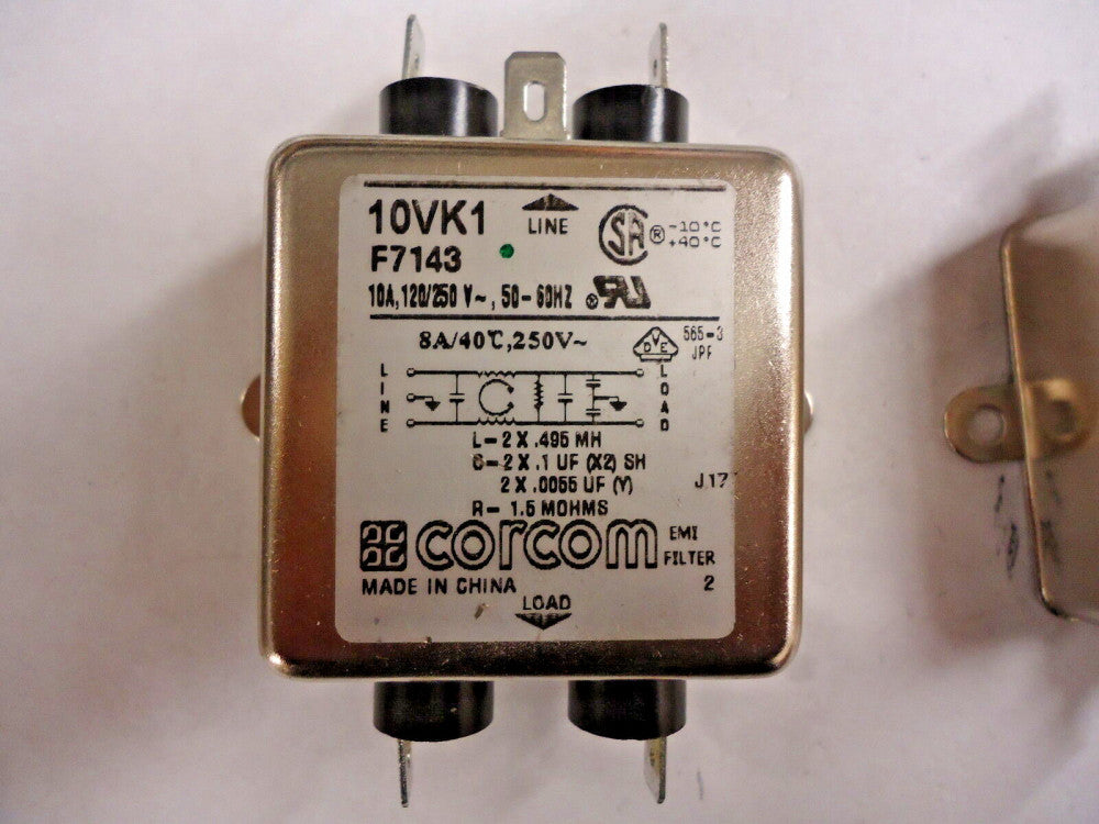 BRAND NEW! 10VK1, Tyco, Power Line Filter 50Hz/60Hz 10A 250VAC Quick Connect