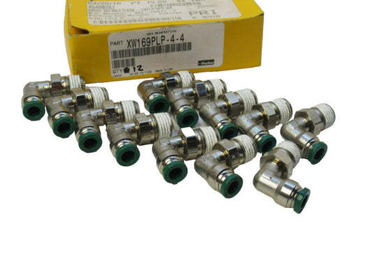 Parker XW169PLP-4-4 Push-to-Connect 1/4" Connector  (New - Box of 12)