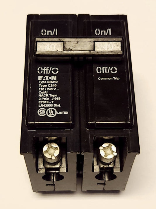 EATON CUTLER HAMMER BR240 C240 2 Pole 40 AMP Type BR Circuit Breaker