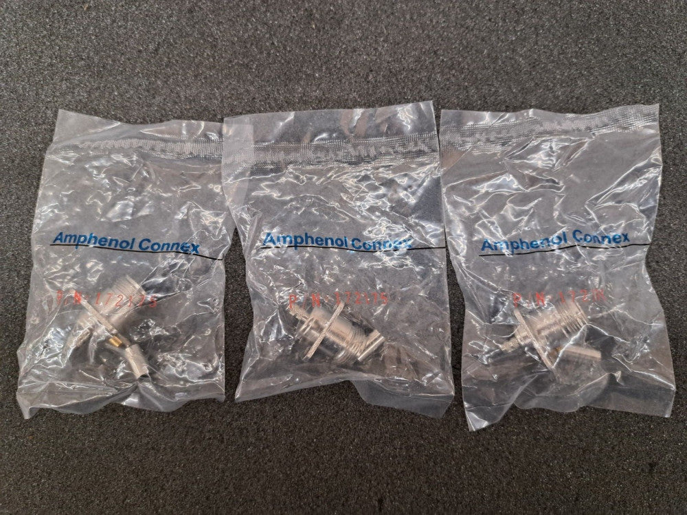 New, Amphenol, 172175, CONN N JACK STR 50 OHM CRIMP, Sold as lots of 3pcs