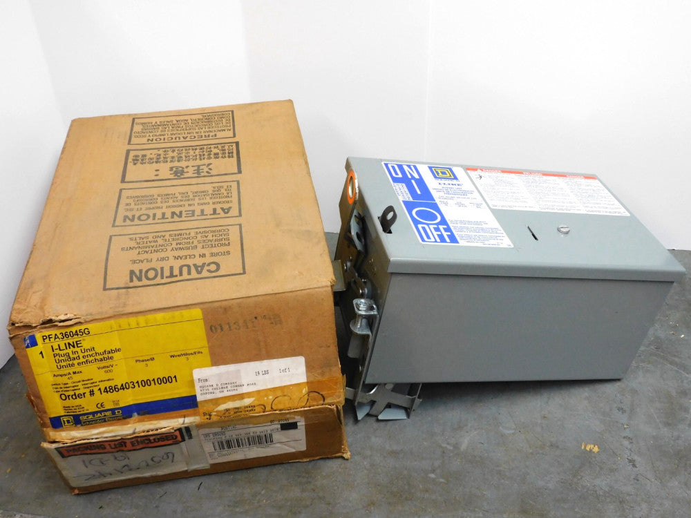 SQUARE D PFA36045G I-LINE BUSWAY PLUG IN UNIT 45A 3PH 3 WIRE 600V