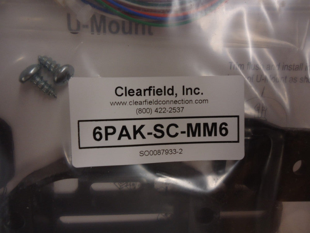 6PAK-SC-MM6 Clearfield XPAK 6 PORT SC/UPC, 62.5/125UM MULTIMODE NEW!