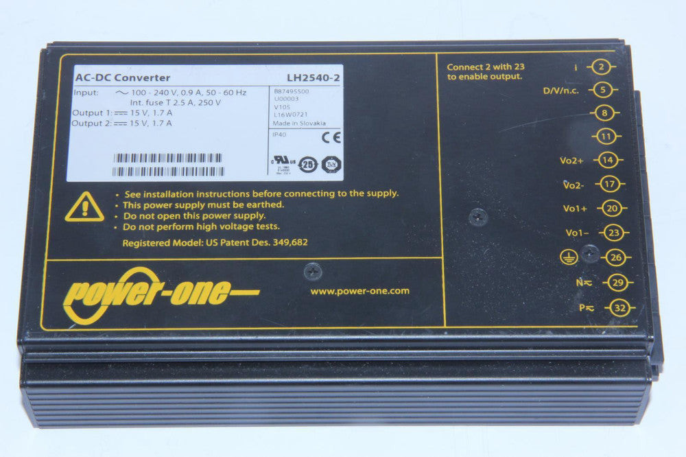 POWER-ONE LH2540-2 AC-DC Converter Dual 15V 1.7A Output