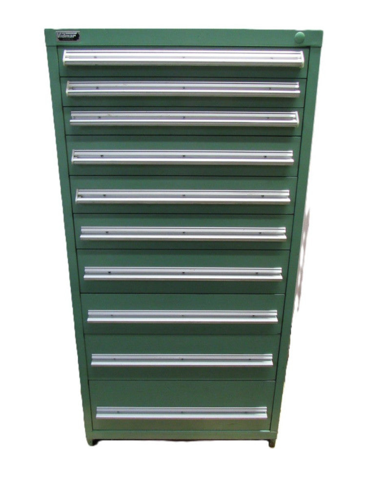 Vidmar 10 Drawer Tool Storage Cabinet 30" W 27-1/2" D 59" H