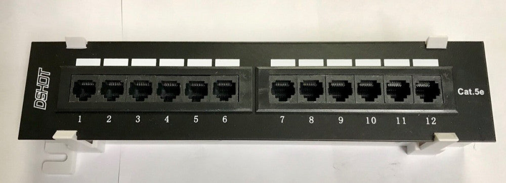 DSHOT CAT.5E 12 Port Ethernet Patch Panel Module UTP CAT 5E 10"