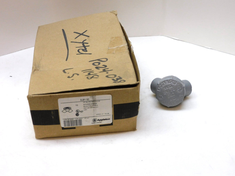 Appleton ELBY-50 Capped Elbow 1/2" MallIron 90° pull ELB