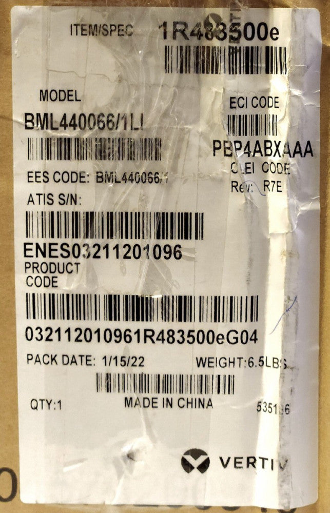 VERTIV BML440066 1LI Rectifier Control Module PBP4ABXAAA BML440066/1