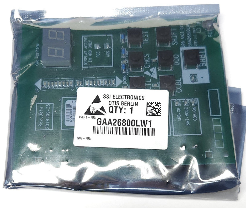 SSI ELECTRONICS OTIS BERLIN GAA26800LW1 Elevator Service Panel Circuit Board Dro