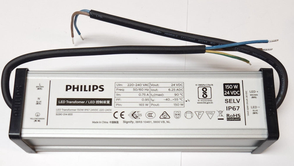 PHILIPS 9290 014 855 150 Watt 24 VDC LED Driver TRANSFORMER 220-240 VAC SELV IP6