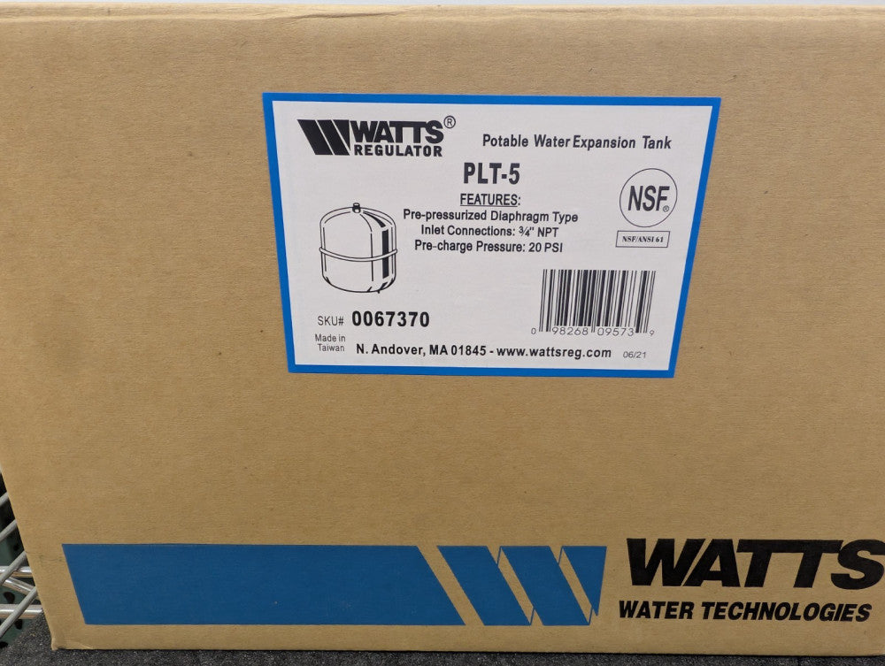 New, Watts, PLT-5, Expansion Tank (SKU:0067370)