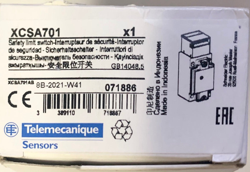 TELEMECANIQUE XCSA701 Safety Limit Switch Type XCS Interlock Sensor 