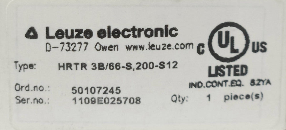 LEUZE ELECTRONIC HRTR 3B/66-S 200-S12 Photoelectric Sensor HRTR 3B 66 S 200 S12