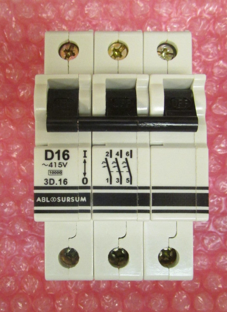 ABL SURSUM A3D.16 D16 415 V 3D16 3 Pole 16 Amp Breaker