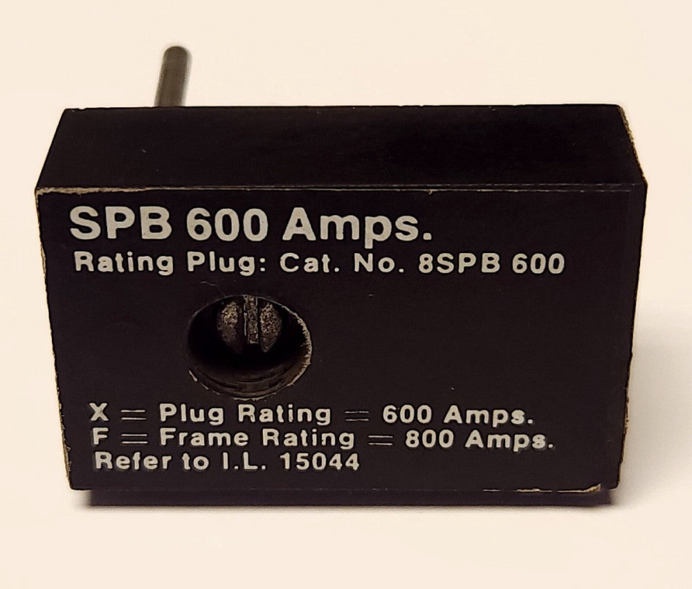 WESTINGHOUSE CUTLER HAMMER 8SPB 600 Type SPB 800 600 AMP Rating Plug 1269C31G04
