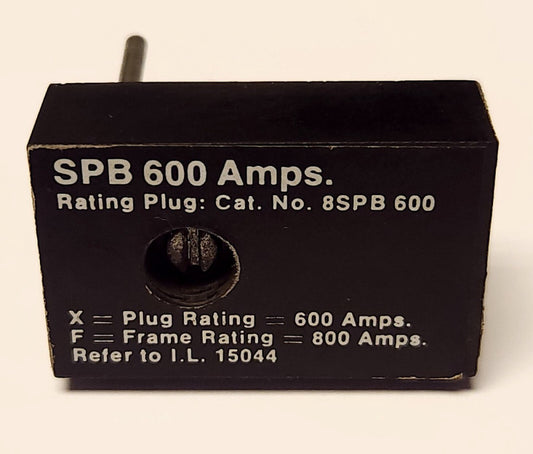 WESTINGHOUSE CUTLER HAMMER 8SPB 600 Type SPB 800 600 AMP Rating Plug 1269C31G04