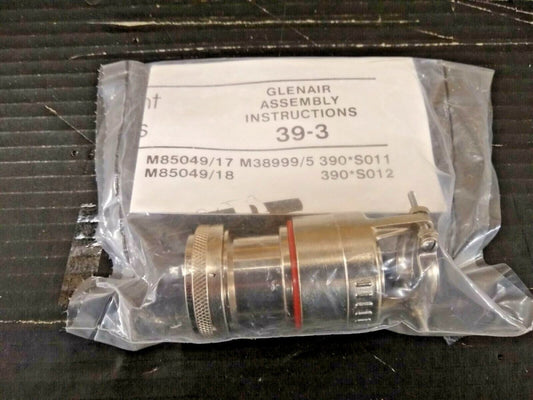 New, Glenair, M85049/1821N08, CONN BACKSHELL EMI/RFI 180 ELECTROLESS MIL