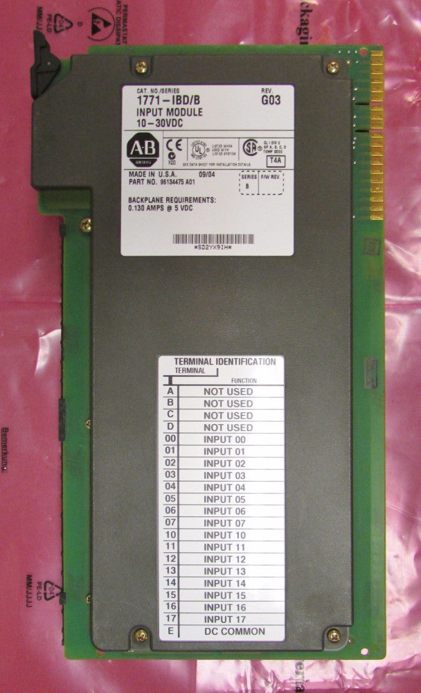 ALLEN BRADLEY Series B Rev G03 Input Module 10-30 V DC 1771 IBD