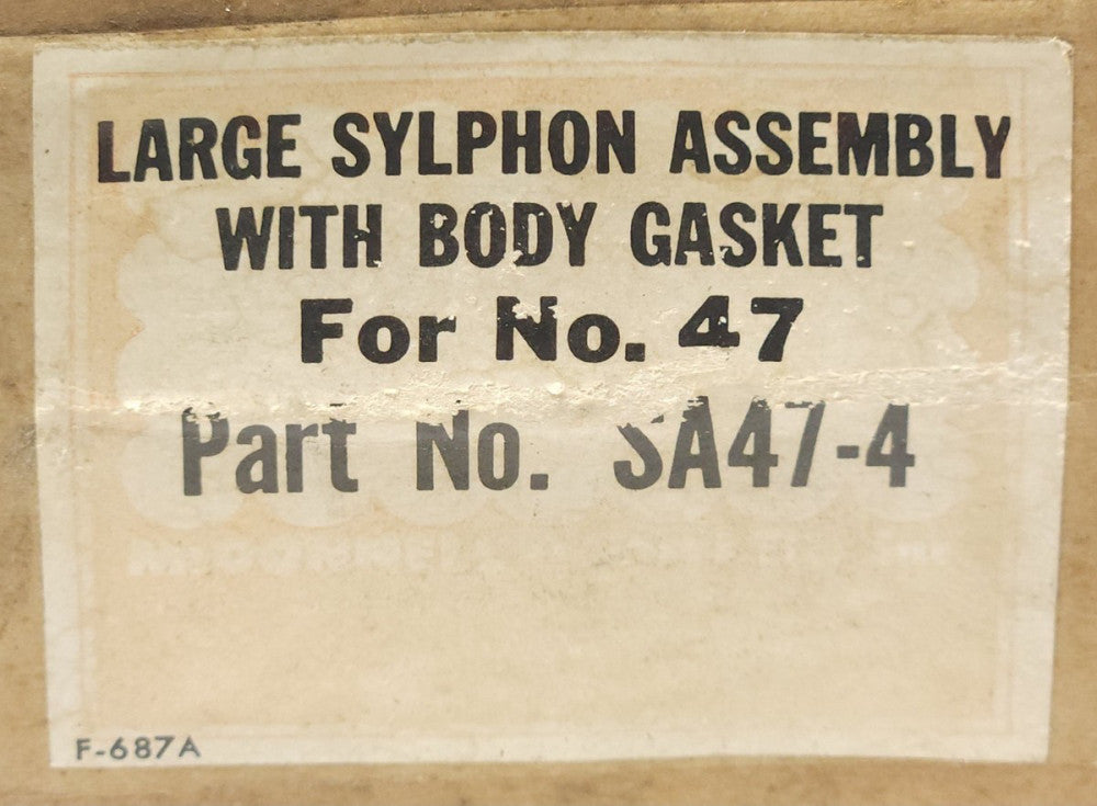 ITT McDonnell & Miller SA47-4 Large Syphon Assembly with Body Gasket for NO.47