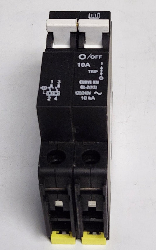 CBI QL-2 13 DM KM 10A QL28KM10 2 Pole 10 AMP Circuit Breaker Industries