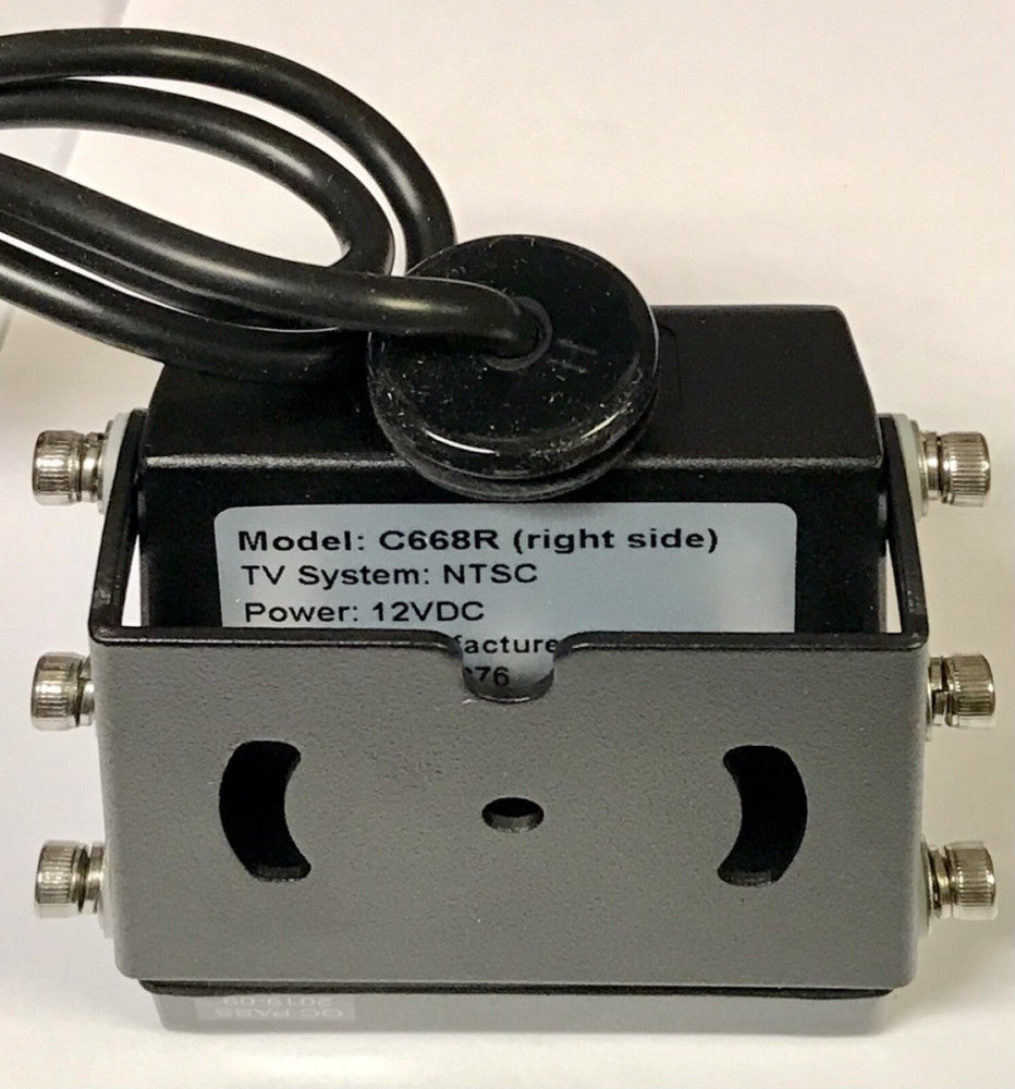 MODEL C668R TV System NTSC 12 VDC Right Side Camera Assembly