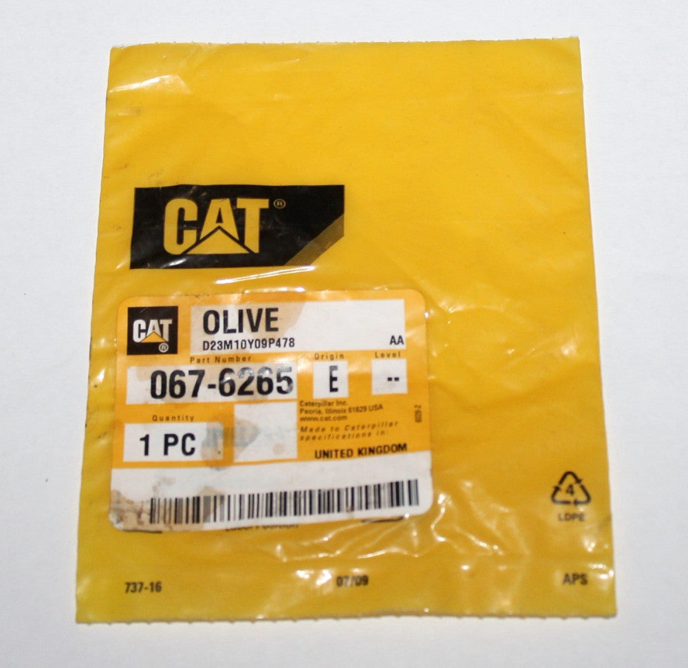 CATERPILLAR CAT 067 6265 Brass Olive Seal  E OLIVE