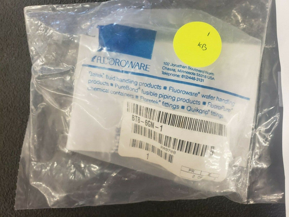 NEW, ENTEGRIS, BT8-6GN-1, T-ADAPTER, 1/2-INCH X 1/2-INCH X 3/8-INCH MNPT, QUIKGR