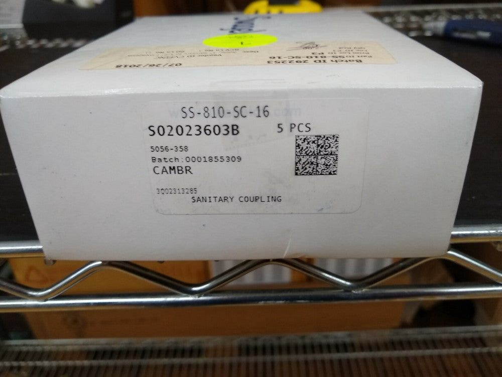 New, Swagelok, SS-810-SC-16, 316 SS Sanitary Fitting, 1/2 in. Tube OD x 1 in.