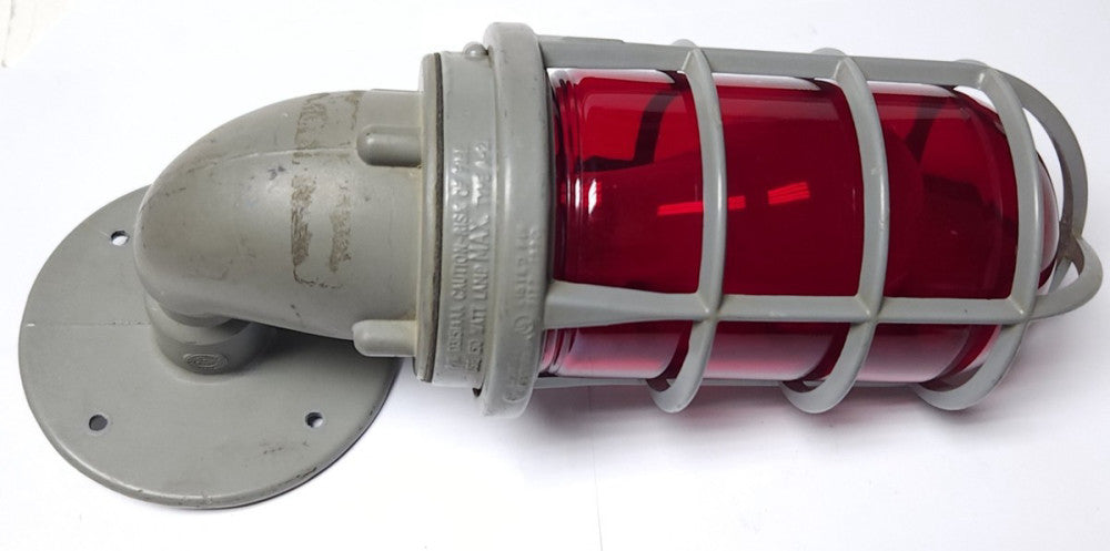KILLARK VB-2 Industrial Light Fixture VFC-100 Guard with RED GLOBE