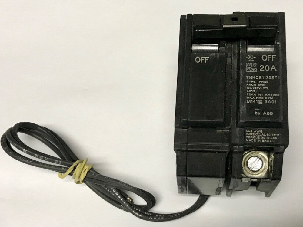 GENERAL ELECTRIC THQBC1DAAMAXXXX Single Pole 20 AMP Type THHQB Circuit Breaker