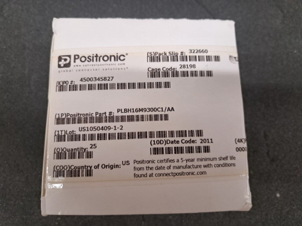 New, Positronic, PLBH16M9300C1/AA, POWER CONNECTOR