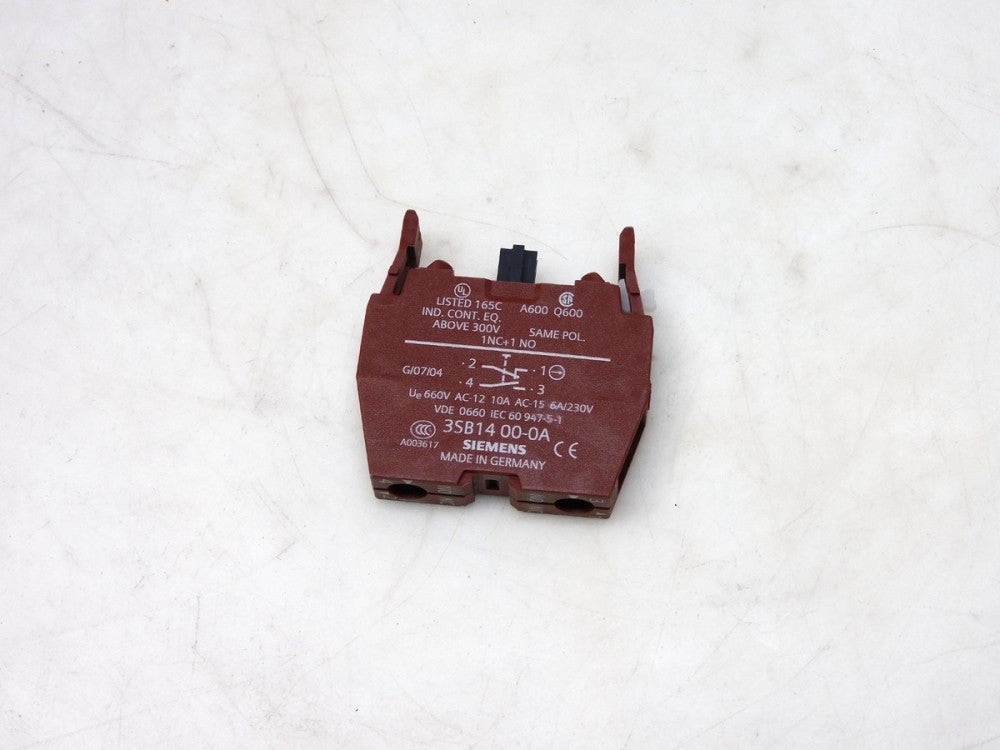 Siemens 3SB1400-0A Auxiliary Contact 6A 230V