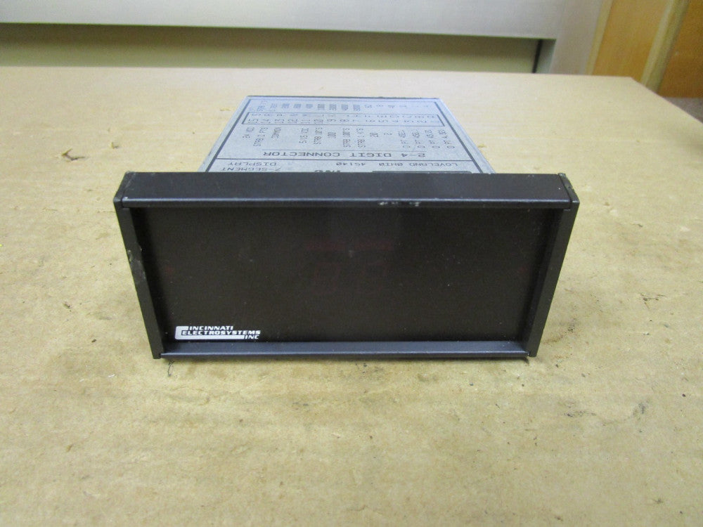 CINCINNATI ELECTROSYSTEMS 7 SEGMENT DISPLAY 4161 24Vdc