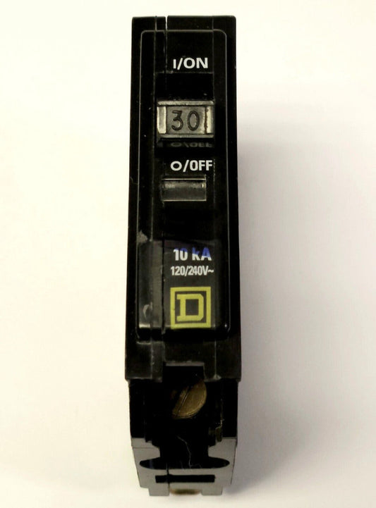 SQUARE D QO130 Single Pole 30 AMP Type QO Circuit Breaker 120 240 VAC