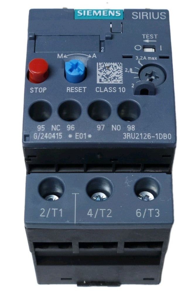SIEMENS 3RU2126 1DB0 SIRIUS ELECTRONIC Overload Relay 2.2-3.2 AMP