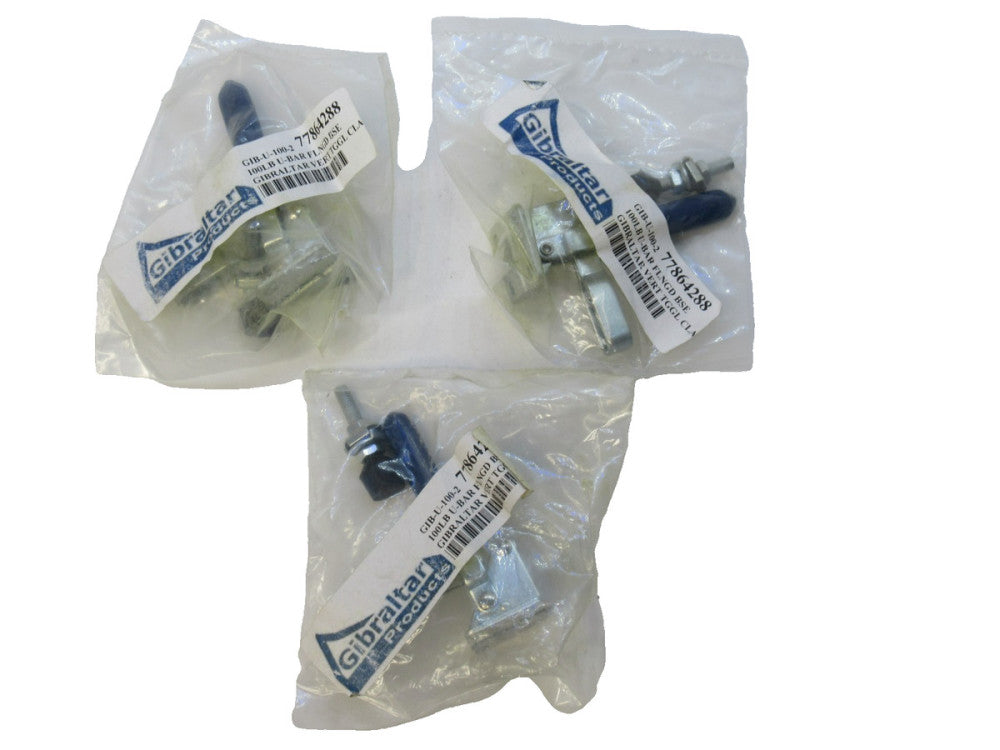 (NEW - Lot of 3) GIBRALTAR PRODUCTS 77864288 , GIB-U-100-2 U-Bar Toggle Clamp